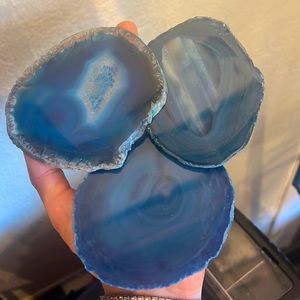 Three Blue Agates